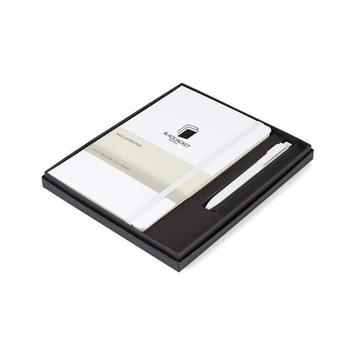 Moleskine Large Notebook And Go Pen Gift Set White