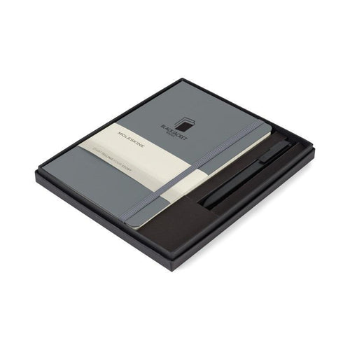 Moleskine Large Notebook And Go Pen Gift Set Slate Grey