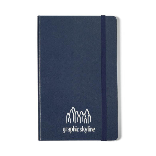 Moleskine hard cover ruled large notebook navy blue