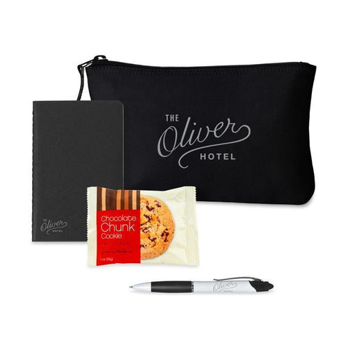 Notes On the Go Gift Set With Snack Black