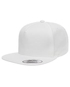 Yupoong Adult 5-Panel Cotton Twill Snapback Cap Y6007 WHITE