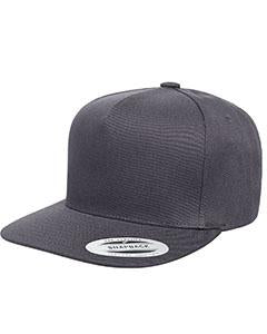 Yupoong Adult 5-Panel Cotton Twill Snapback Cap Y6007 DARK GREY