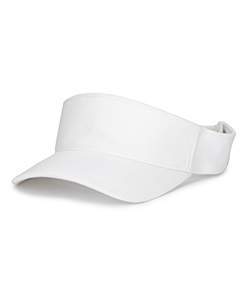 Yupoong Adult Cool & Dry Visor Y8110 WHITE