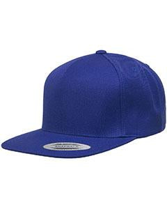 Yupoong Adult 5-Panel Structured Flat Visor Classic Snapback Cap YP5089 ROYAL